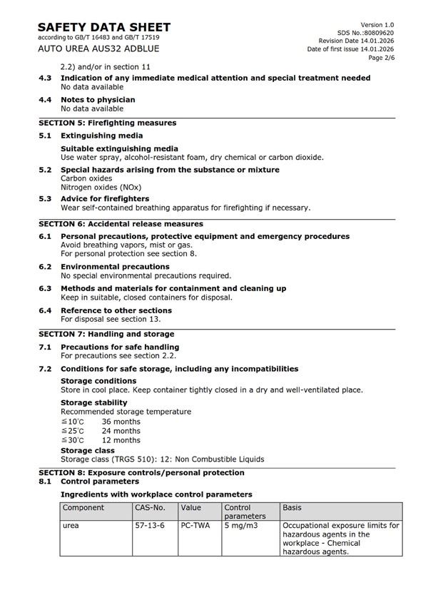 MSDS报告 AUS32（英文）