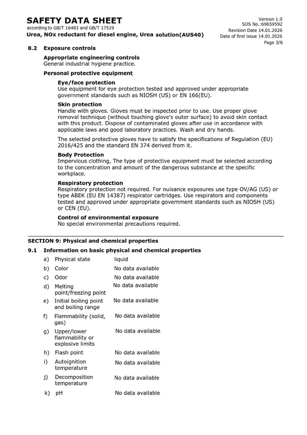 MSDS AUS40 报告(英文)